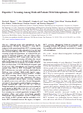 Cover page: Hepatitis C Screening Among Medicaid Patients With Schizophrenia, 2002–2012