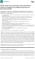 Cover page: Small, Smart, Fast, and Cheap: Microchip-Based Sensors to Estimate Air Pollution Exposures in Rural Households