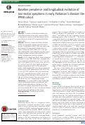 Cover page: Baseline prevalence and longitudinal evolution of non-motor symptoms in early Parkinson’s disease: the PPMI cohort