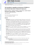 Cover page: The feasibility, acceptability, and outcomes of PRIME‐D: A novel mobile intervention treatment for depression