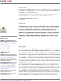 Cover page: A double-slit experiment with human subjects