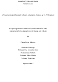 Cover page: A Phenomenological Approach to Robert Schumann’s Fantasie op 17, 1st Movement