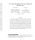 Cover page: A critical branching process model for biodiversity