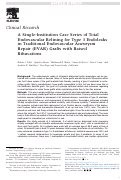 Cover page: A Single Institution Case Series of Total Endovascular Relining for Type 3 Endoleaks in Traditional EVAR Grafts with Raised Bifurcations