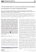 Cover page: The structural basis for monoclonal antibody 5D2 binding to the tryptophan-rich loop of lipoprotein lipase