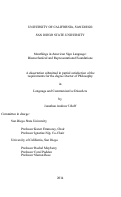 Cover page: Mouthings in American Sign Language : : biomechanical and representational foundations