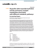 Cover page: Ibuprofen alters epoxide hydrolase activity and epoxy-oxylipin metabolites associated with different metabolic pathways in murine livers