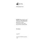 Cover page: COPC: Promoting Local Workforce Development: Proposals for ABAG (Association of Bay Area Governments) and BACOPC