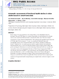 Cover page: Automatic assessment of functional health decline in older adults based on smart home data.