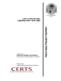 Cover page: CERTS Microgrid Laboratory Test Bed - PIER Final Project Report