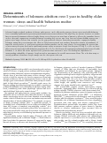Cover page of Determinants of telomere attrition over 1 year in healthy older women: stress and health behaviors matter