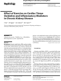 Cover page: Effect of Exercise on Cardiac Tissue Oxidative and Inflammatory Mediators in Chronic Kidney Disease
