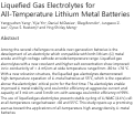 Cover page: Liquefied Gas Electrolytes for All-Temperature Lithium Metal Batteries