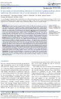 Cover page: A case study on breastfeeding education in Lebanon's public medical school: exploring the potential role of social networks in medical education.