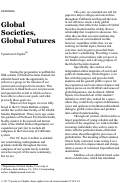 Cover page: Global Societies, Global Futures