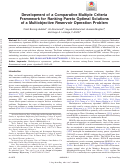 Cover page: Development of a Comparative Multiple Criteria Framework for Ranking Pareto Optimal Solutions of a Multiobjective Reservoir Operation Problem