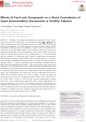 Cover page: Effects of Food and Omeprazole on Novel Formulation SUBA-Itraconazole in Healthy Subjects