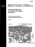 Cover page: Microclimate Effects near the Ground in the Suburban Environment