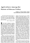 Cover page: Agriculture Among the Paiute of Owens Valley
