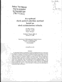 Cover page: An optimal clock period selection method based on slack minimization criteria