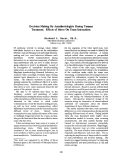 Cover page: Decision Making By Anesthesiologists During Trauma Treatment: Effects of Stress On Team Interactions