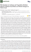 Cover page: Diet Quality for Sodium and Vegetables Mediate Effects of Whole Food Diets on 8-Week Changes in Stress Load