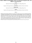 Cover page: Chinese Children Learning Higher-Order Generalizations through Free Play: TheInfluence of Parenting Style