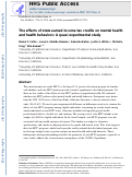 Cover page: The effects of state earned income tax credits on mental health and health behaviors: A quasi-experimental study