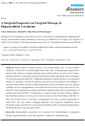 Cover page: A Surgical Perspective on Targeted Therapy of Hepatocellular Carcinoma