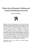 Cover page: Ethno-Racial Boundary Making and Iranian-Identifying Americans