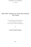 Cover page: SAR ADC architecture using time domain processing