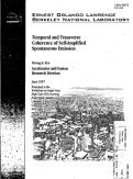 Cover page: Temporal and Transverse Coherence of Self-Amplified Spontaneous Emission