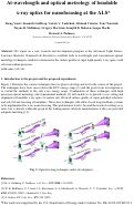 Cover page: At-wavelength and optical metrology of bendable x-ray optics for nanofocusing at the ALS