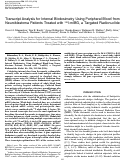 Cover page: Transcript Analysis for Internal Biodosimetry Using Peripheral Blood from Neuroblastoma Patients Treated with 131I-mIBG, a Targeted Radionuclide