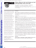 Cover page: Effects of soil and climate on photosynthetic traits