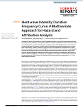 Cover page: Heat wave Intensity Duration Frequency Curve: A Multivariate Approach for Hazard and Attribution Analysis
