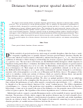 Cover page: Distances between power spectral densities