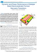 Cover page: Dynamic and Power Performance of Multiple State Electrostatically Formed Nanowire Transistors