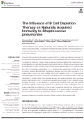 Cover page: The Influence of B Cell Depletion Therapy on Naturally Acquired Immunity to Streptococcus pneumoniae