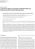 Cover page: A Call for the Aggressive Treatment of Oligometastatic and Oligo-Recurrent Non-Small Cell Lung Cancer