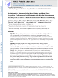 Cover page: Relationships between daily mood states and real-time cognitive performance in individuals with bipolar disorder and healthy comparators: A remote ambulatory assessment study.