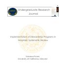 Cover page: Implementation of Stewardship Programs in Hospitals: Systematic Review