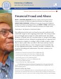 Cover page: Financial Caregiving Series 7: Financial Fraud and Abuse