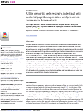 Cover page: A20 in dendritic cells restrains intestinal anti-bacterial peptide expression and preserves commensal homeostasis