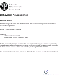 Cover page: Pair-Housing Rats Does Not Protect From Behavioral Consequences of an Acute Traumatic Experience