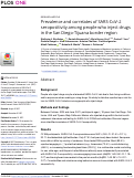 Cover page: Prevalence and correlates of SARS-CoV-2 seropositivity among people who inject drugs in the San Diego-Tijuana border region