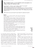 Cover page: Effect of default menus on food selection and consumption in a college dining hall simulation study