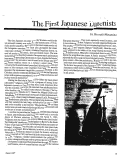 Cover page: The First Japanese Lutenists