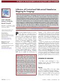 Cover page: A Review of Cortical and Subcortical Stimulation Mapping for Language