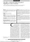 Cover page: The Effect of Altered Toll-like Receptor 4 Signaling on Cancer Cachexia